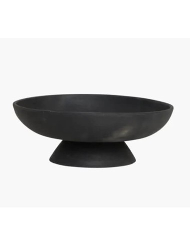 RAW MATERIALS®  Jarrón de cerámica  tipo bowl color ceniza