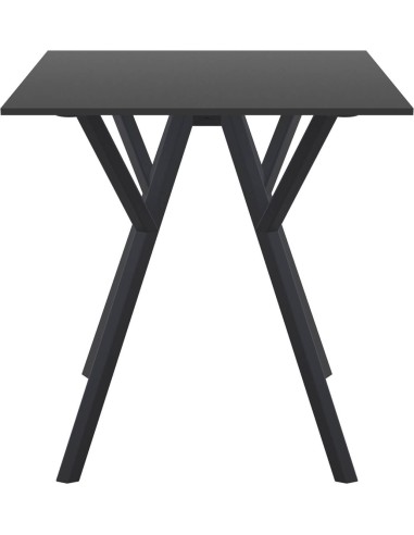 Siesta Exclusive® MAX mesa de jardín 70x70 cm color negro