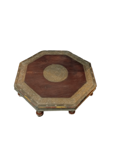 RAW MATERIALS®  RARE Mesa baja octogonal de madera de teca
