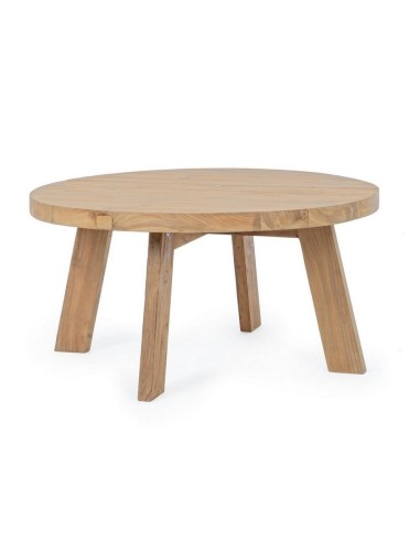 Mesa auxiliar de jardín de madera de teca COLINA 80 cm. Ø Terrazza®