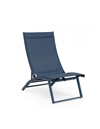 Hamaca de jardín reclinable CADAQUÉS azul marino textileno y aluminio. Terrazza®