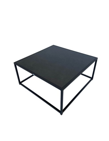 Mesa auxiliar de jardín AMELAND 84x84 cm. aluminio color negro Hartman®