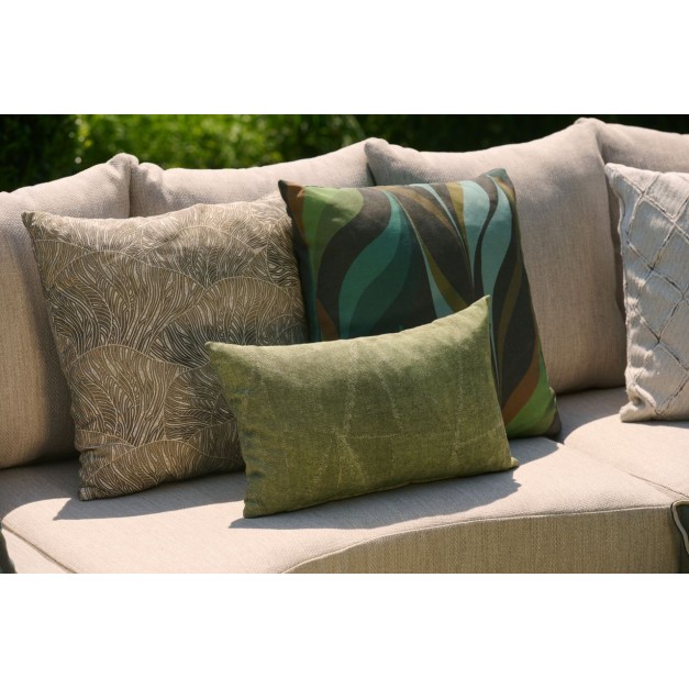 Cojín decorativo CARLOS Verde (50x30x14 cm)- Estampado con colores neutros- Hartman® 2