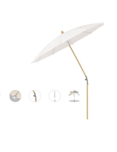 Glatz® Alexo parasol 220 color 453 vainilla estructura madera de fresno lacado