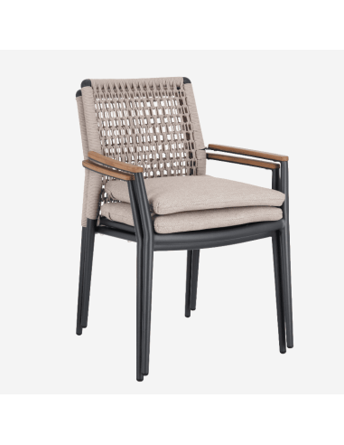 Silla de jardín apilable NATANIA-...