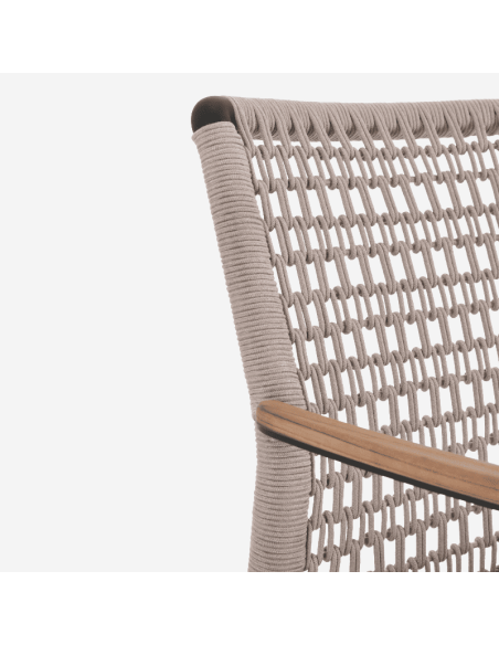 Silla de jardín apilable NATANIA- Color camel- Terrazza® - Interior y Exterior