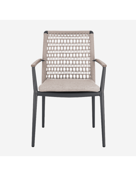 Silla de jardín apilable NATANIA Interior y Exterior color camel TERRAZZA COLLECTION®