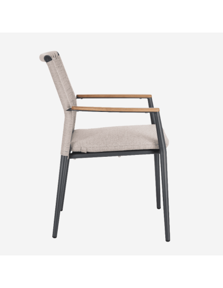 Silla de jardín apilable NATANIA Interior y Exterior color camel TERRAZZA COLLECTION®