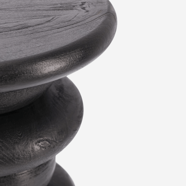 Mesa auxiliar redonda GEOFORMA- 40 cm Ø- Color negro-... 2