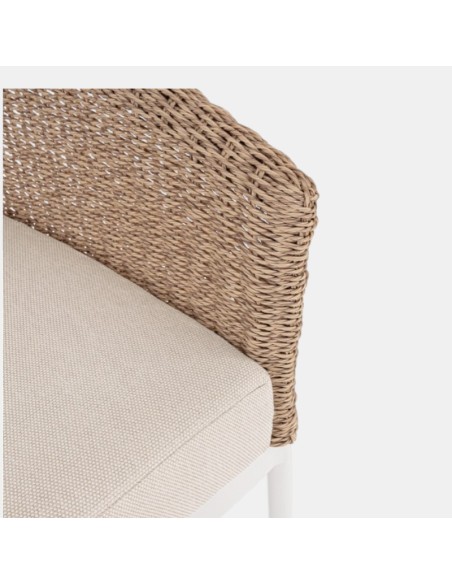 Conjunto de jardín Lounge ATLANTIC color natural  fibra y aluminio Terrazza Collection® detalle