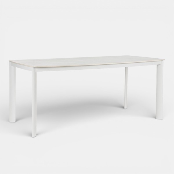 Mesa de jardín BRESCIA para exterior color blanco Terrazza Collection®