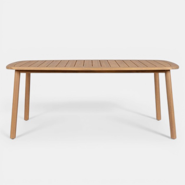 Mesa de jardín IBIZA 183x99 cm para exterior de madera acacia FSC – Terrazza Collection® vista frontal