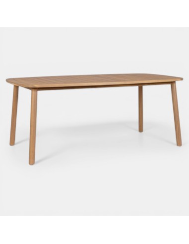 Mesa de jardín IBIZA 183x99 cm para exterior de madera acacia FSC – Terrazza Collection® vista lateral