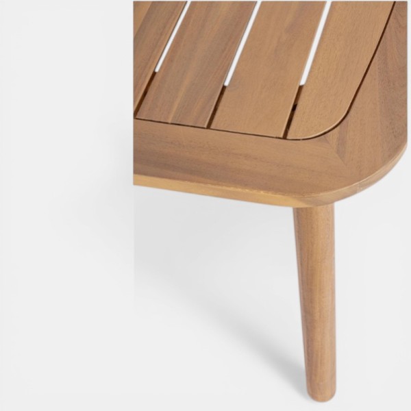 Mesa de jardín IBIZA 183x99 cm para exterior de madera acacia FSC – Terrazza Collection® detalle