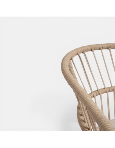 Silla de jardín  ALMARA para exterior en aluminio color beige Terrazza Collection® detalle