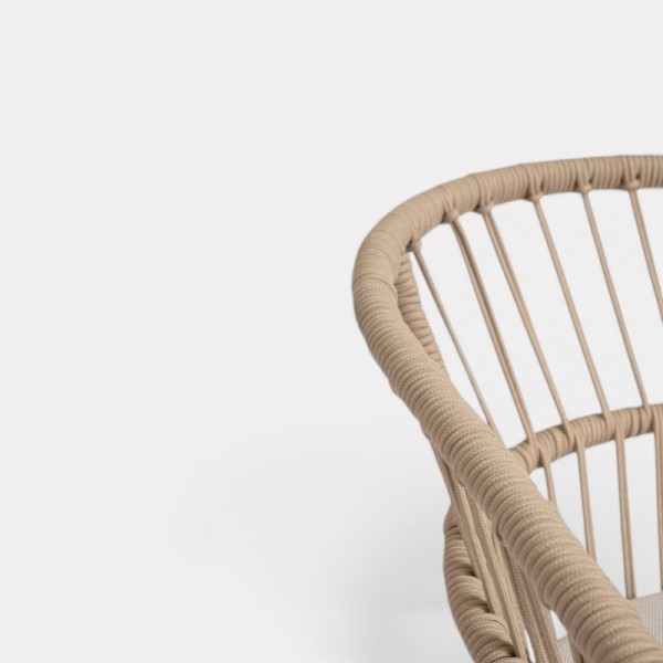 Silla de jardín  ALMARA para exterior en aluminio color beige Terrazza Collection® detalle
