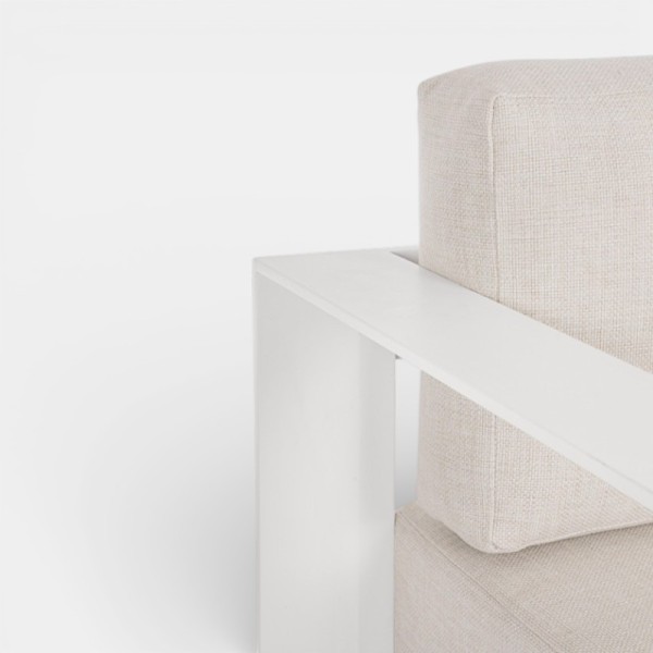 Conjunto Lounge COSTA BLANCA de exterior blanco y arena Terrazza Collection® detalle