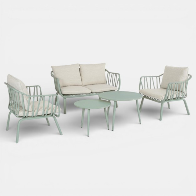Conjunto de jardín SANTORINI de exterior color verde...