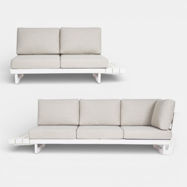 Conjunto Lounge OLYMPIA de Exterior Modular Blanco con... 2
