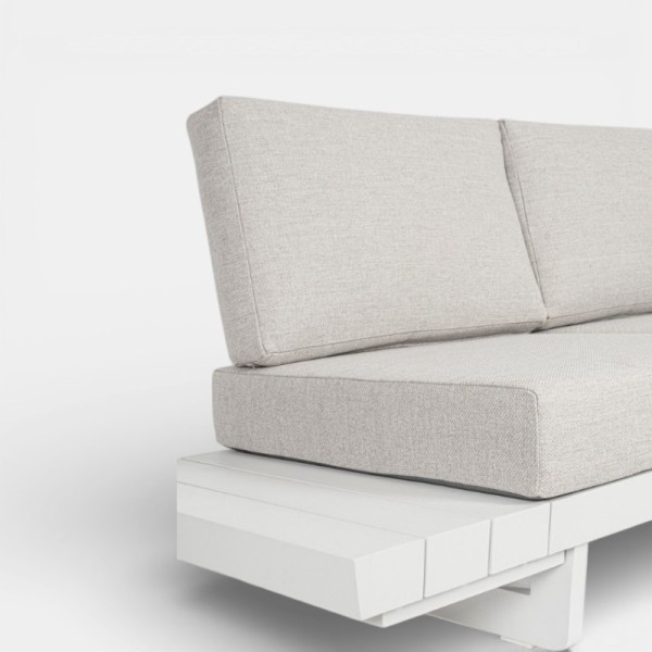 Sofá Lounge OLYMPIA de Exterior Modular Blanco con Chaise TERRAZZA COLLECTION®