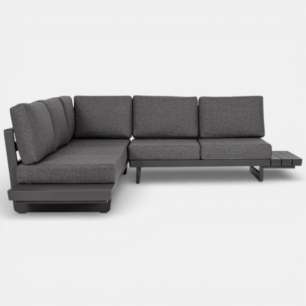 Sofá modular esquinero MONACO antracita para exterior terraza jardín TERRAZZA COLLECTION®