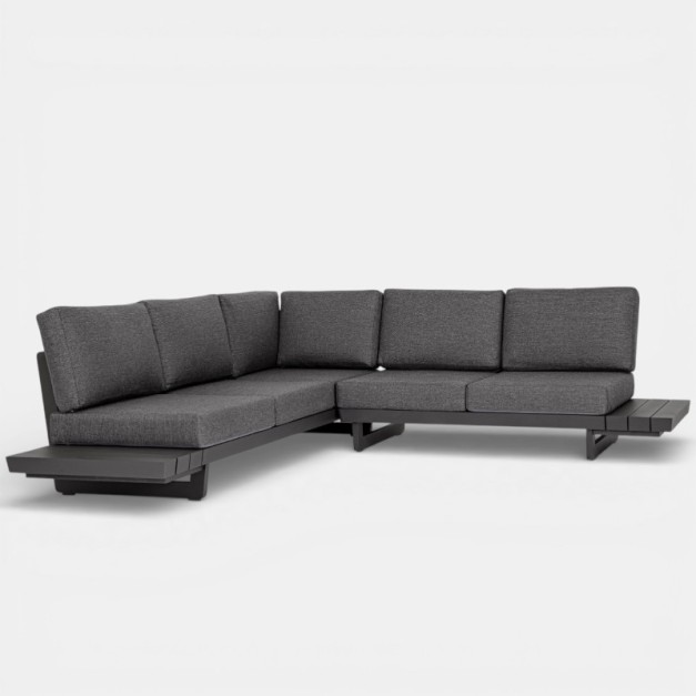 Sofá modular esquinero MONACO antracita para exterior terraza jardín TERRAZZA COLLECTION® 2