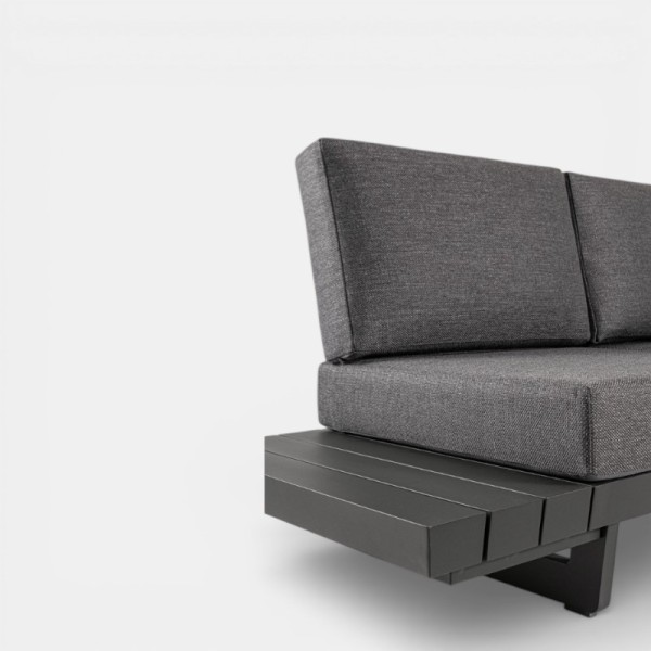 Sofá Modular Esquinero MONACO de Exterior color antracita Terrazza Collection®