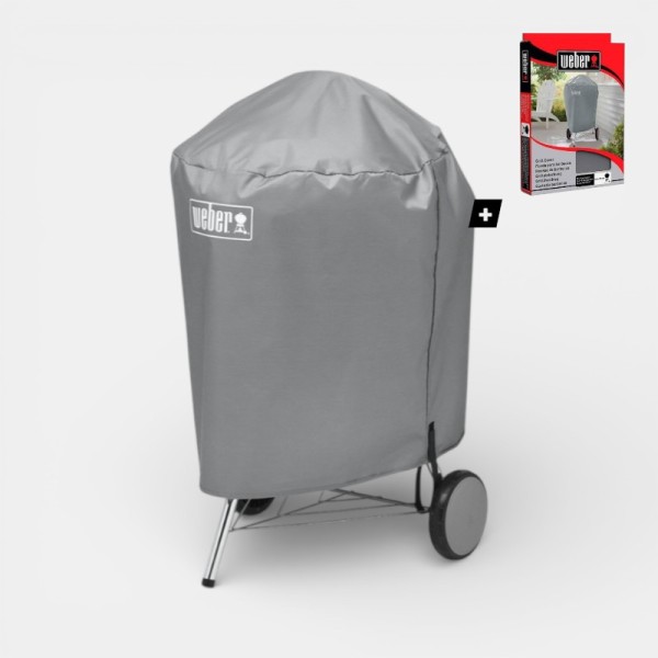 Barbacoa de carbón Original Kettle +funda Premium 57 cm Weber® con funda protectora para jardín