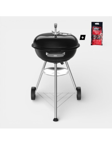 Barbacoa de carbón Compact Kettle 47 cm Weber® parrilla redonda para jardín y terraza