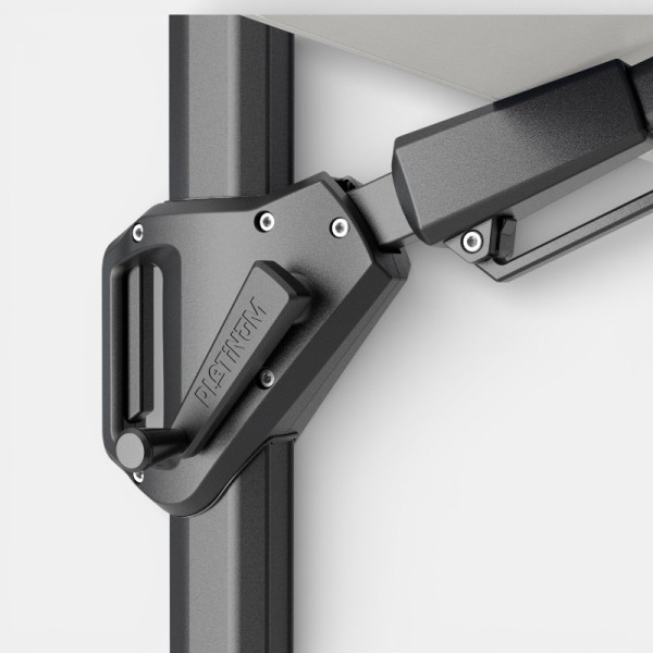 Detalle del sistema de apertura del parasol RIVA Platinum®