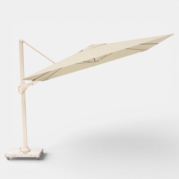 Parasol excéntrico NEXUS 3x3 cm ecru Platinum® para jardín 2