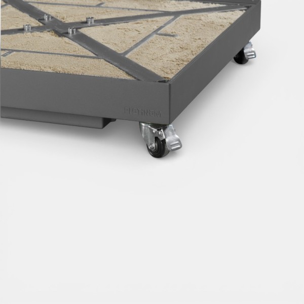 Sombrilla de jardín con base VOYAGER T1 voladiza 250x250 cm color Light Grey Platinum®