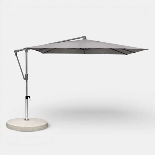 Sombrilla de jardín Sunwing 270x270 cm antracita gris Glatz® parasol voladizo para terraza