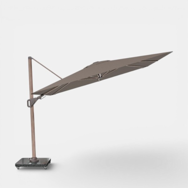 Sombrilla de jardín con base Voladiza Nexus T2 Premium 300x300 cm. color Champagne Platinum®