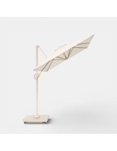 Sombrilla voladiza VOYAGER 250x250cm ecru Platinum® para jardín