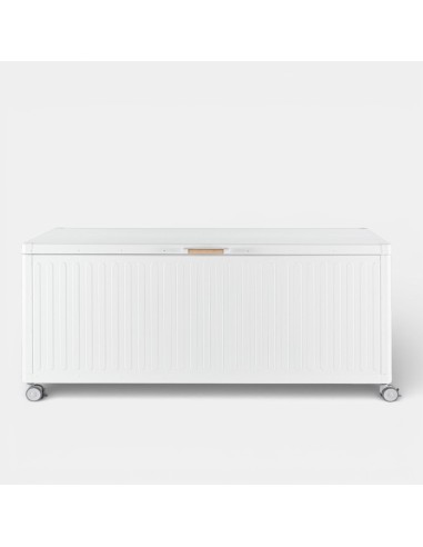 Baúl de jardín COS vista frontal de exterior color blanco TERRAZZA COLLECTION®