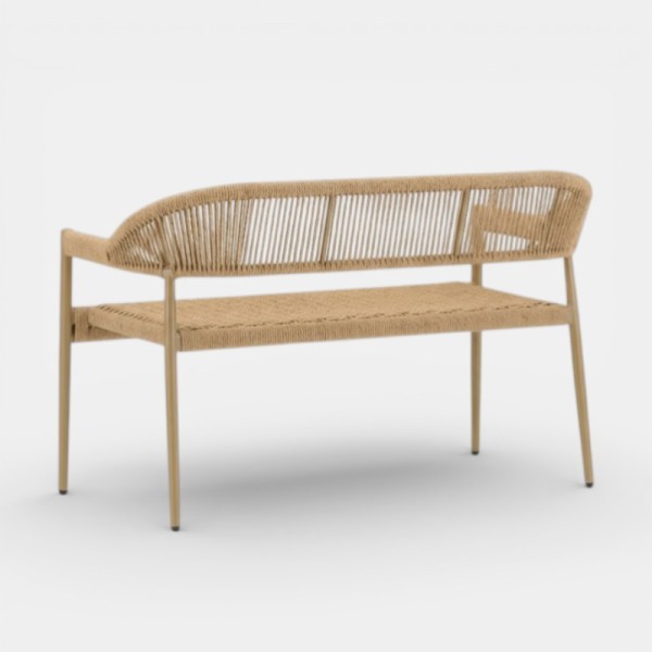 Banco LOMBOK de exterior en Aluminio y Cuerda Natural  Essentials®