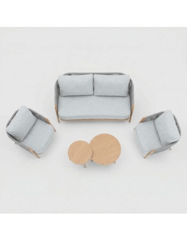Set de jardín lounge NORDICA vista superior del conjunto completo essentials®