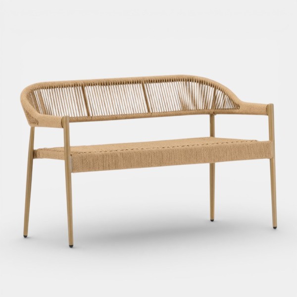 Banco LOMBOK de exterior en Aluminio y Cuerda Natural  Essentials®