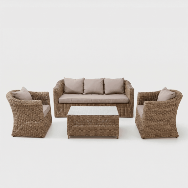 Set Lounge BALI de ratán natural ESSENTIALS®