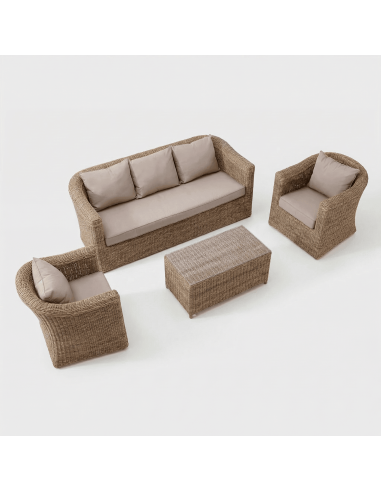 vista diagonal aerea del conjunto de jardín Bali