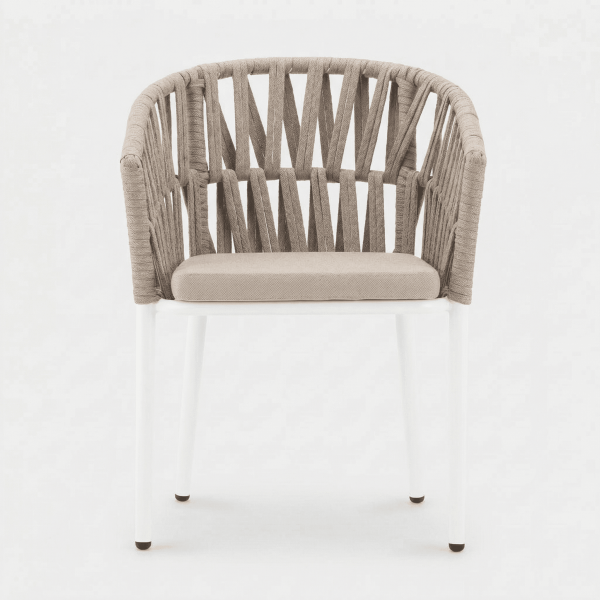 Silla de jardín BORA de exterior color blanco ESSENTIALS®