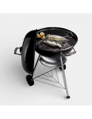 Barbacoa de carbón Weber Compact Kettle Ø57 cm con parrilla de cocción