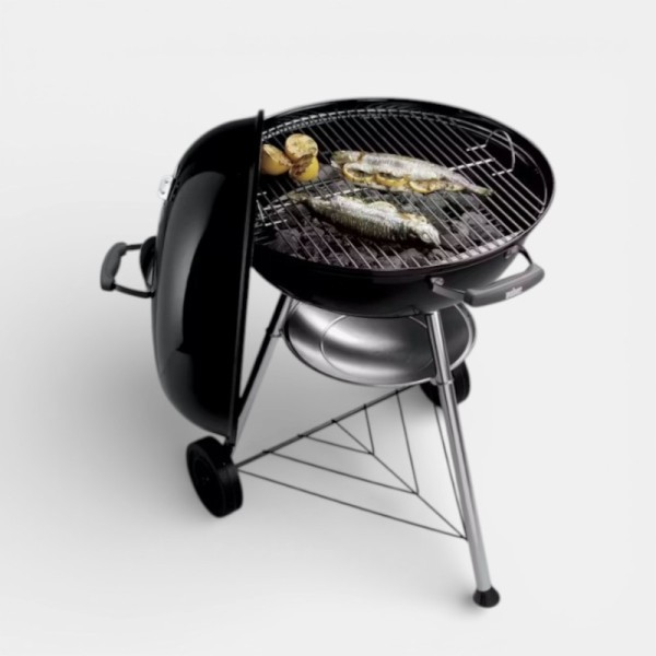 Barbacoa de carbón Weber Compact Kettle Ø57 cm con parrilla de cocción