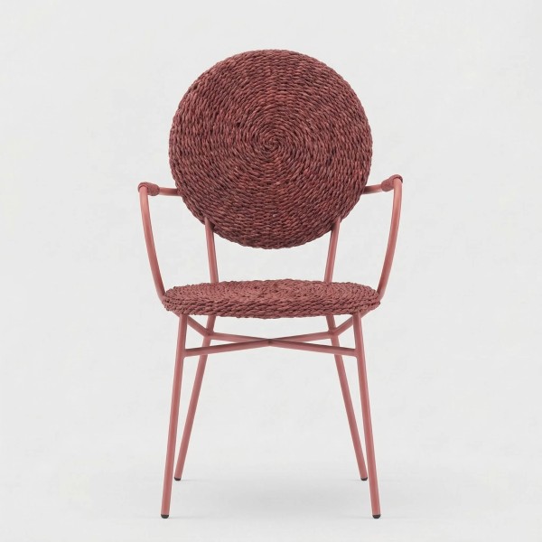 Silla de jardín SOLARA de exterior color terracota