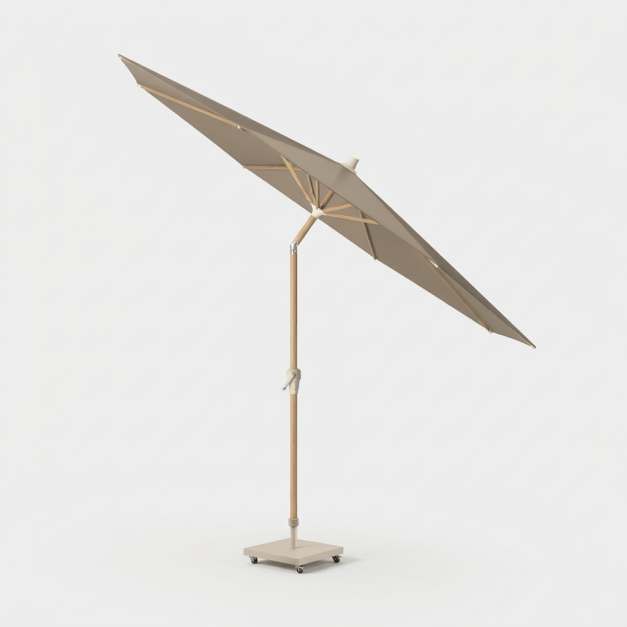 Parasol RIVA Ø250 cm taupe Platinum® con mástil de aluminio ajustable 2