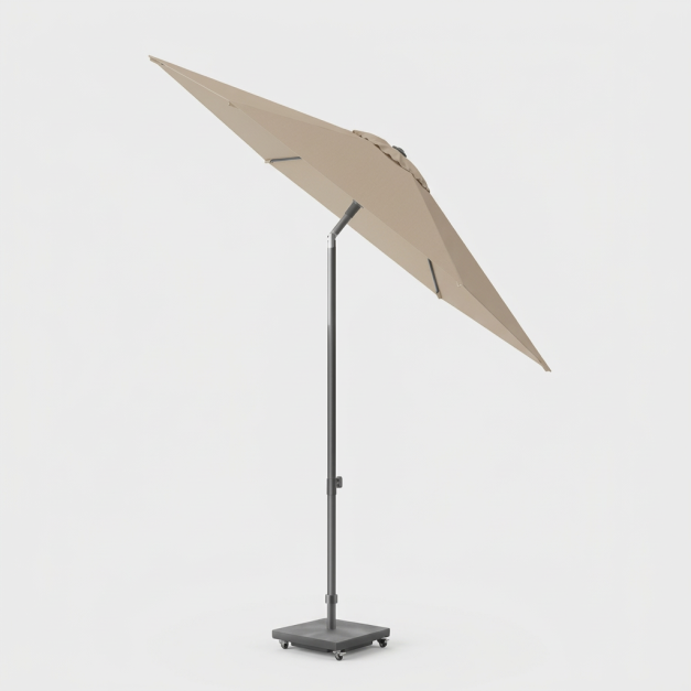 Sombrilla de jardín Lisboa Ø250 cm taupe Platinum® para terraza y jardín