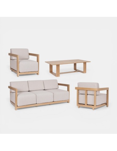 Set de jardín lounge NOVA vista en perspectiva del conjunto completo TERRAZZA COLLECTION®