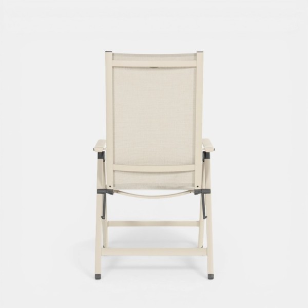 Silla reclinable de jardín ARUBA de exterior en aluminio color beige HARTMAN®