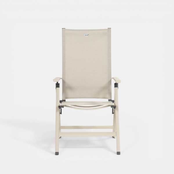Silla reclinable de jardín ARUBA de exterior en aluminio color beige HARTMAN®